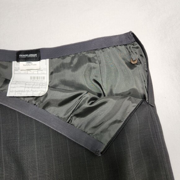 GIORGIO ARMANI Milano- Borgonuovo 21 Charcoal Pencil Midi Skirt Size EU 48 USA14 - Picture 10 of 16